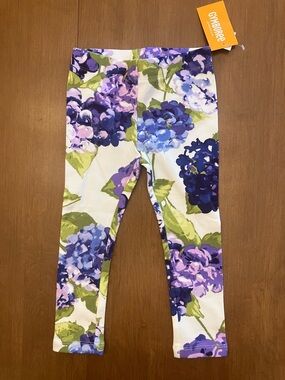 2T Gymboree Purple Floral Hydrangea Print Leggings